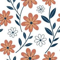 Flat Retro abstract floral seamless pattern with bold colors and dynamic shapes for vibrant designs concept as Vibrant retro abstract floral pattern with bold colors and dynamic sh Clean Pro vector