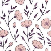 Flat Romantic poppy seamless tile pattern with delicate poppies and soft pastel hues perfect for cozy bedrooms concept as Delicate poppies and soft pastel hues create romantic popp Clean Pro vector