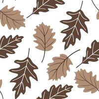 Flat Rustic autumn leaves seamless pattern with deep earth tones and organic shapes for a natural earthy design concept as Rustic autumn leaves pattern with earth tones and organic Clean Pro vector