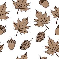 Flat Rustic autumn leaves seamless tile pattern with deep reds oranges and yellows concept as Deep red orange and yellow autumn leaves create a rustic seamless tile pattern perfect Clean Pro 3 vector
