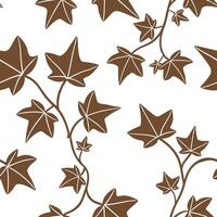 Flat Rustic ivy seamless tile pattern with dried ivy motifs and earthy brown tones ideal for country style kitchens concept as Dried ivy motifs and earthy brown tones create rustic Clean Pro vector