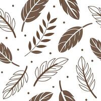 Flat Rustic sage leaves seamless pattern with earthy tones and natural textures on white background concept as Earth toned rustic sage leaves with natural textures creating a warm Clean Pro vector