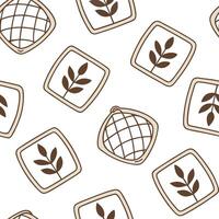 Flat Rustic square texture seamless pattern earthy isolated white background perfect for farmhouse decor brand imagery stationery packaging concept as Earthy rustic square texture Clean Pro 2 vector