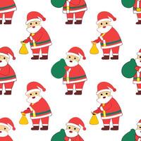Flat Santas Upcycled Decorations concept as Feature a seamless background of Santa decorating with upcycled materials The design uses playful cartoon elements and vibrant colors p Clean Pro vector