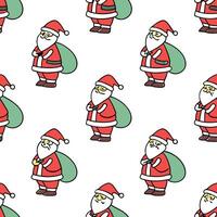 Flat Santas Reusable Gift Wrap concept as Feature a seamless pattern of Santa wrapping gifts in reusable fabric The design incorporates playful cartoon elements and vibrant colors Clean Pro vector