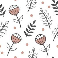 Flat Scandinavian Folk Art seamless tile pattern with muted pastels and traditional Nordic motifs for minimalist decor concept as Muted pastel Scandinavian folk motifs arranged sea Clean Pro vector