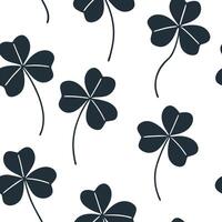 Flat Scandinavian inspired clover seamless pattern with minimal colors and clean lines on white concept as Minimal color Scandinavian clovers with clean lines creating a simple sea Clean Pro vector