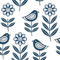 Flat Scandinavian folk patterns and motifs seamless tile pattern with cool tones and traditional designs for minimalist decor concept as Cool toned folk motifs and traditional Scan Clean Pro vector