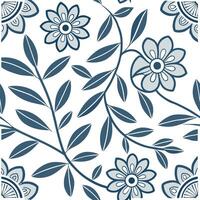 Flat Scandinavian Nordic floral patterns and geometric shapes seamless tile design with cool tones concept as Cool tones highlight Scandinavian Nordic floral patterns intertwined w Clean Pro vector