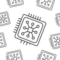 Flat Sleek techno circuits seamless pattern incorporating futuristic digital circuitry and geometric tile elements isolated white balance hightech vibe concept as Futuristic digita Clean Pro 2 vector