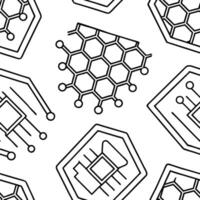 Flat Sleek techno circuits seamless pattern incorporating futuristic digital circuitry and geometric tile elements isolated white balance hightech vibe concept as Futuristic digita Clean Pro vector