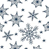 Flat Sparkling snowflake and star seamless tile pattern with glittery accents and icy textures concept as Sparkling snowflakes and stars with glittery accents create an icy seamles Clean Pro vector