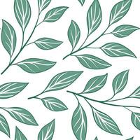 Flat Spring leaves seamless pattern with soft gradients and green tones for fresh natural designs concept as Seamless pattern featuring soft gradient spring leaves in varying shade Clean Pro vector