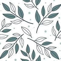 Flat Spring leaves seamless pattern with soft gradients and green tones for fresh natural designs concept as Seamless pattern featuring soft gradient spring leaves in varying shade Clean Pro 6 vector
