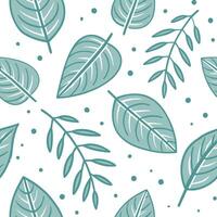 Flat Spring leaves seamless pattern with soft gradients and green tones for fresh natural designs concept as Seamless pattern featuring soft gradient spring leaves in varying shade Clean Pro 5 vector