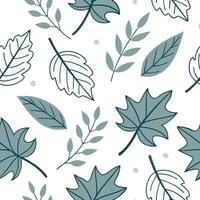 Flat Spring leaves seamless pattern with soft gradients and green tones for fresh natural designs concept as Seamless pattern featuring soft gradient spring leaves in varying shade Clean Pro 9 vector