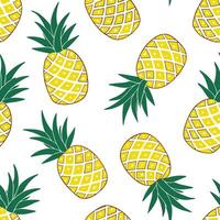 Flat Tropical pineapple seamless tile pattern with vibrant yellow and green hues for a lively beach feel concept as Pineapples with vibrant yellow and green hues create a tropical Clean Pro vector