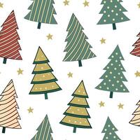 Flat Upcycled Fabric Christmas Tree concept as A seamless minimal background featuring a repeating pattern of Christmas trees made from upcycled fabric scraps in various colors and Clean Pro vector