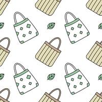 Flat Upcycled Fabric Elements concept as A seamless design showcasing elements made from upcycled fabric scraps in various colors and patterns representing a Zero Waste New Clean Pro vector