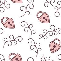 Flat Valentine love letters seamless tile pattern with romantic scripts and heart accents for sentimental decor concept as Romantic scripts and heart accents arranged seamlessly fo Clean Pro vector