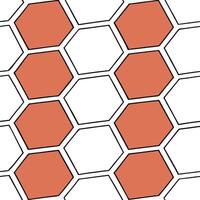 Flat Vibrant hexagon mosaic seamless pattern bold isolated white background perfect for statement home furnishings bold brand visuals concept as Bold hexagon mosaic seamless patter Clean Pro vector