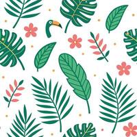 Flat Vibrant regional flora and fauna seamless tile pattern with lush green and colorful accents concept as Lush green and colorful accents showcase vibrant regional flora and faun Clean Pro vector
