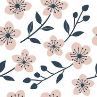 Flat Vintage blossom seamless tile pattern with antique flowers and muted colors ideal for classic living rooms concept as Antique flowers and muted colors create vintage seamless Clean Pro vector