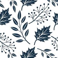 Flat Vintage botanical seamless pattern with detailed leaves and classic colors for natural designs concept as Detailed vintage botanical pattern featuring classic colors and intri Clean Pro 2 vector