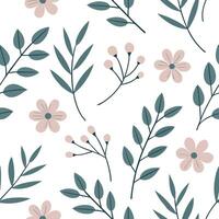 Flat Vintage botanical seamless pattern with detailed leaves and classic colors for natural designs concept as Detailed vintage botanical pattern featuring classic colors and intri Clean Pro 8 vector
