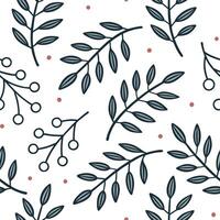 Flat Vintage botanical seamless pattern with detailed leaves and classic colors for natural designs concept as Detailed vintage botanical pattern featuring classic colors and intri Clean Pro 4 vector