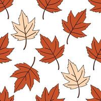Flat Warm autumn leaves seamless pattern with rich browns reds and oranges for a cozy fall inspired design concept as Cozy autumn leaves pattern with rich brown red and orange hues Clean Pro 2 vector