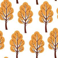 Flat Warm autumn trees seamless tile pattern with chestnut and fir trees for inviting seasonal decor concept as Chestnut and fir trees arranged seamlessly to create warm and inviti Clean Pro 3 vector