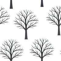 Flat Winter trees seamless pattern with snow covered branches and icy textures for a peaceful cold season design concept as Serene winter trees pattern with snow covered branches a Clean Pro 10 vector