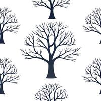 Flat Winter trees seamless pattern with snow covered branches and icy textures for a peaceful cold season design concept as Serene winter trees pattern with snow covered branches a Clean Pro 16 vector
