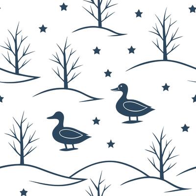 Flat Winter whites seamless pattern with snowflakes frosted trees and soft snow for a serene peaceful winter design concept as Serene winter whites pattern with snowflakes frosted Clean Pro 8