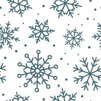 Flat Winter whites seamless pattern with snowflakes frosted trees and soft snow for a serene peaceful winter design concept as Serene winter whites pattern with snowflakes frosted Clean Pro 17 vector