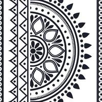 Folk art seamless pattern with intricate geometric shapes and traditional motifs for a detailed cultural design concept as Intricate folk art pattern with geometric shapes and trad Clean Pro vector
