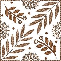 Folk art seamless pattern with natural textures and earthy color palette for an organic rustic cultural aesthetic concept as Organic folk art pattern with natural textures and eart Clean Pro vector