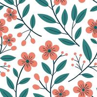Fresh spring floral seamless pattern with lively blooms and soft white balance for cheerful spring projects concept as Lively floral pattern with blooming flowers and soft white ba Clean Pro vector