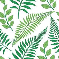 Fresh spring greenery seamless tile pattern featuring vibrant green leaves ferns and tender shoots concept as Vibrant green leaves ferns and tender shoots create a fresh natural sp Clean Pro vector