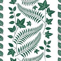 Fresh summer leaves seamless pattern with ivy and ferns for natural green themed interiors concept as Ivy and ferns arranged seamlessly to bring a natural green feel into summer th Clean Pro vector