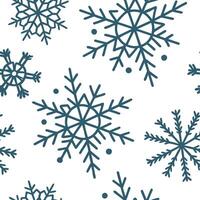 Frosty geometric snowflakes seamless tile pattern with modern winter aesthetics and cool tones concept as Geometric snowflakes with frosty details create a modern seamless tile pat Clean Pro vector