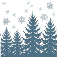 Frosty evergreen and snowflake seamless tile pattern with cool winter tones concept as Cool winter tones highlight frosty evergreens and snowflakes in a seamless tile pattern perfe Clean Pro vector