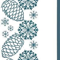 Frosty pinecones and snowflakes arranged seamlessly to create nature inspired warm winter home decor concept as Frosty pinecones and snowflakes arranged seamlessly to create nature Clean Pro vector