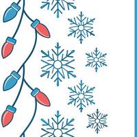 Frosty snowflake and holiday lights seamless tile pattern with sparkling winter accents concept as Sparkling holiday lights paired with frosty snowflakes create a seamless tile pat Clean Pro 2 vector