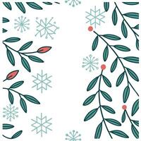 Frosty snowflake and holiday garland seamless tile pattern with festive greenery and lights concept as Festive greenery and lights paired with snowflakes create a frosty seamless t Clean Pro vector