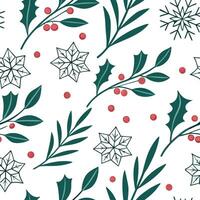 Frosty snowflake and holiday wreath seamless tile pattern with festive winter elements concept as Holiday wreaths paired with frosty snowflakes create a seamless tile pattern with Clean Pro 2 vector