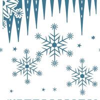 Frosty snowflake and icicle seamless tile pattern with shimmering winter accents concept as Shimmering icicles paired with frosty snowflakes create a seamless tile pattern with spa Clean Pro vector