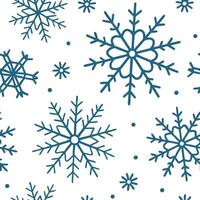 Frosty snowflake and ice crystal seamless tile pattern with shimmering winter accents concept as Shimmering ice crystals paired with frosty snowflakes create a seamless tile patter Clean Pro vector