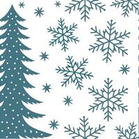 Frosty snowflake and pine tree seamless tile pattern with winter forest theme and icy textures concept as Frosty snowflakes and pine trees create a seamless tile pattern with a win Clean Pro vector